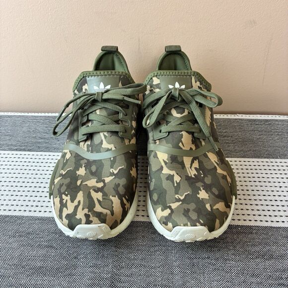 Adidas NMD R1 Green Camouflage Unisex Women’s Shoes Size 8.5-9 Men’s 7 - Picture 2 of 8